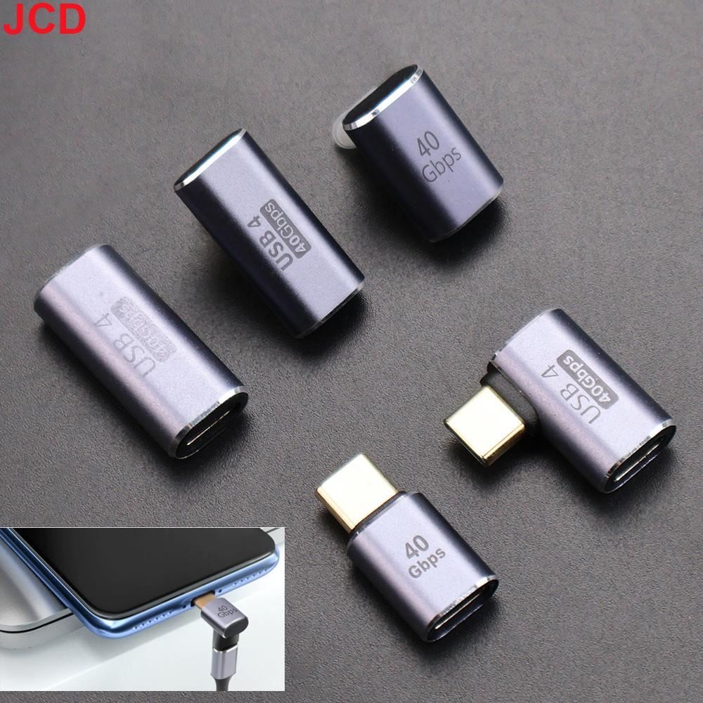 USB4.0 40Gbps OTG Type C 90 Degree Adapter 100W 5A USB C To Type C Fast Charging Converter USB C Data Adapter For Macbook 8K60HZ