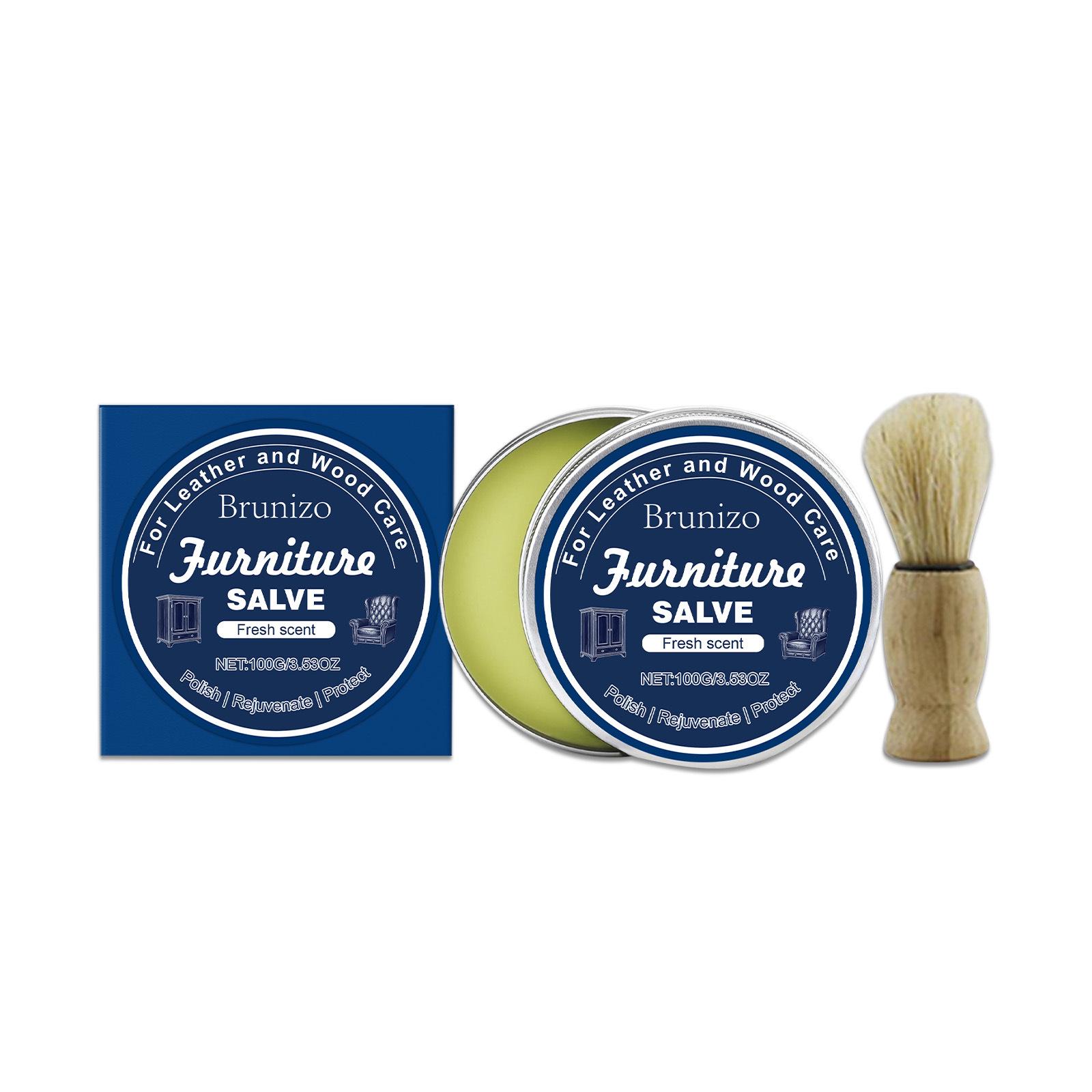 Brunizo Leather & Wood Care Cream - Protective Surface Treatment for Furniture