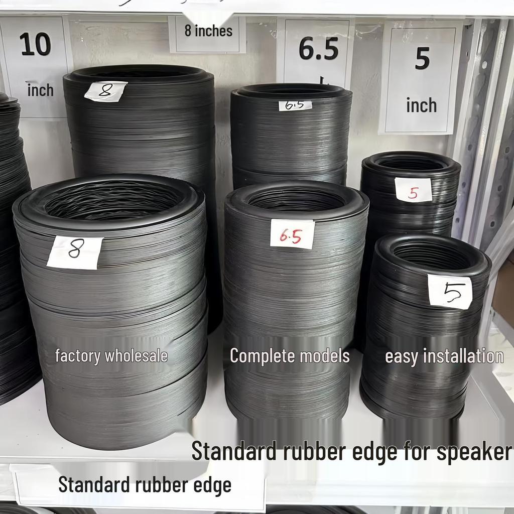 Rubber Edge Rings for Speakers: 6.5, 8, 10, 12 Inch