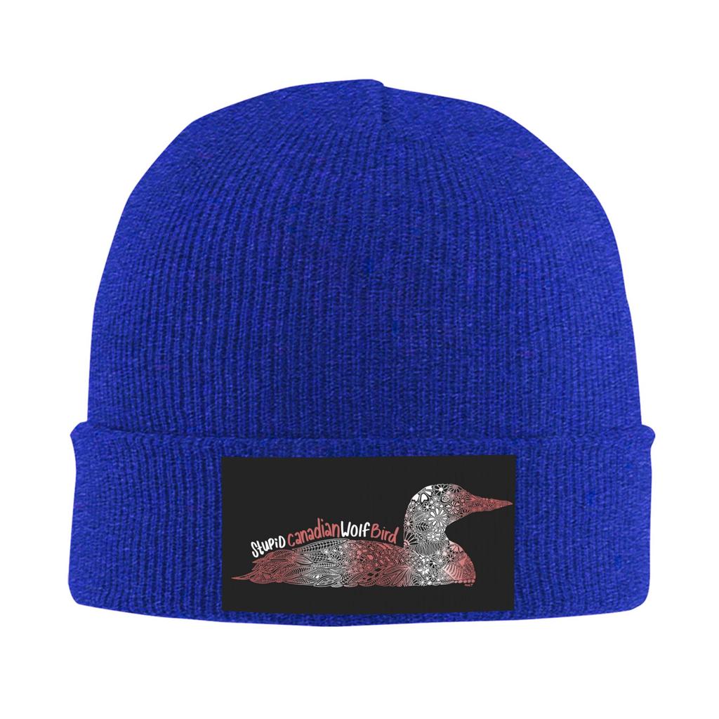 Stupid Canadian Wolf Bird Heated Rivalry Beanie Hats Bonnet Hats Adult Unisex Casual Outdoor Sport Knit Hat Autumn Warm Caps
