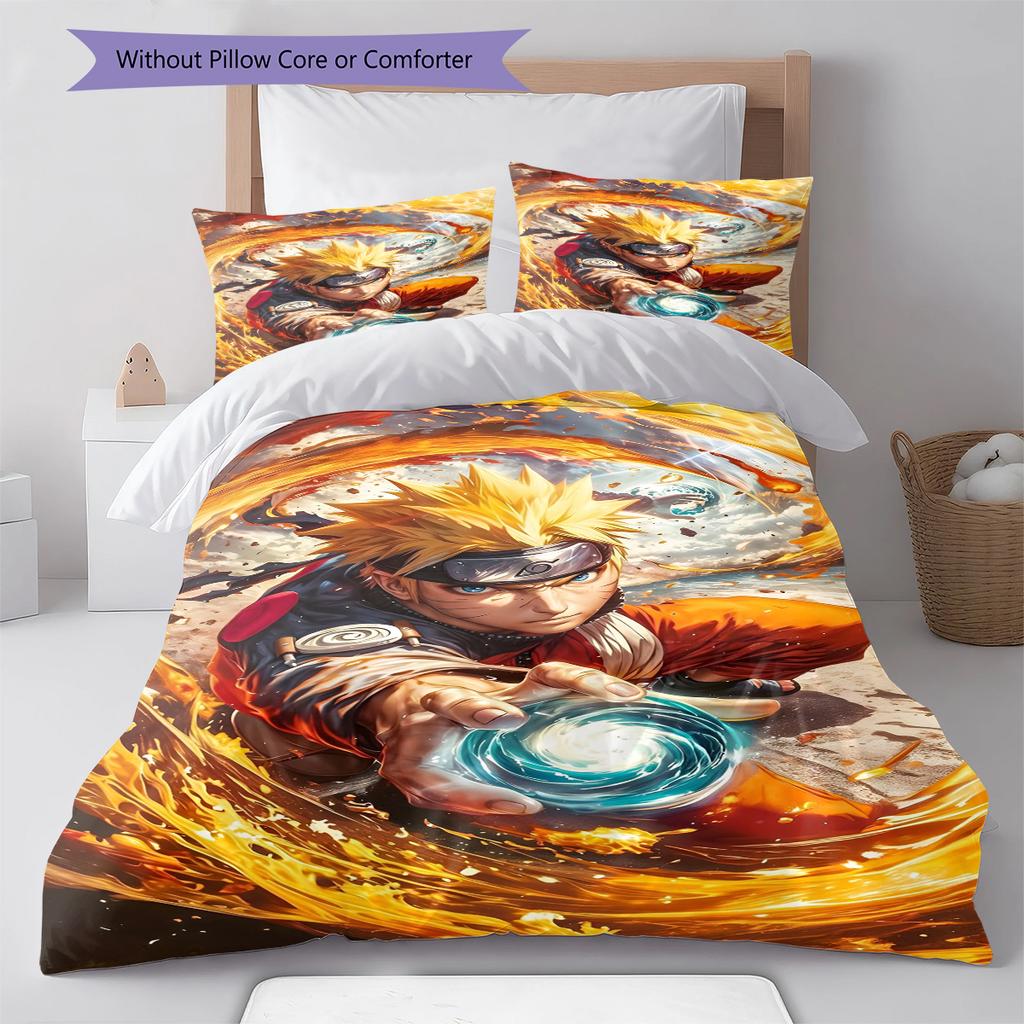 Cartoon Pattern Bedding Quilt Set Quilt Cover Pillowcase Home Decoration Birthday Gift (1 * duvet cover + 2 * pillowcase, without core)