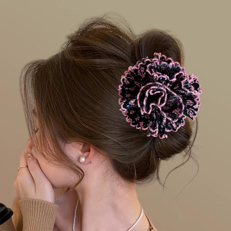 Caro Blumenstoff Rose Haarspange - Europäischer & Amerikanischer Stil Dutt-Accessoire