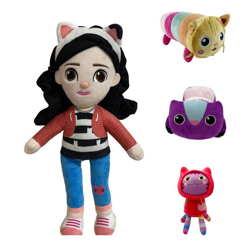 Plush Gabbys Dollhouse Toy Stuffed Pillow Cat Carlita Plushie Doll Kids Gifts