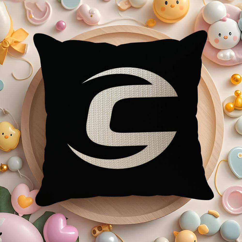 Brand C-C-Cannondaless Cushion Cover Linen Organic Fabric Double-Sided Printing Breathable Pillow Case Sofa Home Decor Gift