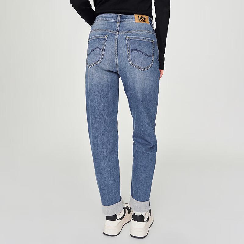 Lee411 Women's High-Waist Straight Leg Brushed Jeans