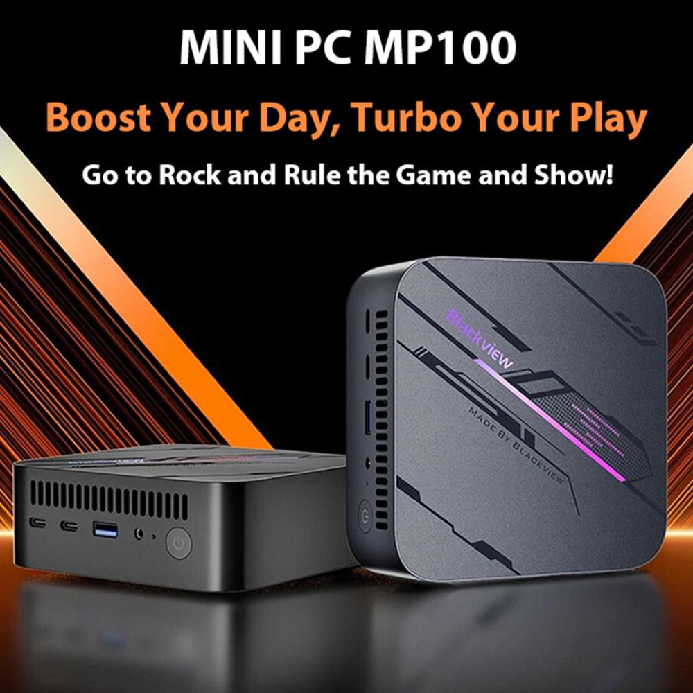 Blackview MP100 Mini-PC, AMD Ryzen 7 5700U 8 Kerne Max 4,3 GHz, 16 GB RAM 1 TB SSD, DP+HDMI+Type-C Triple 4K-Display