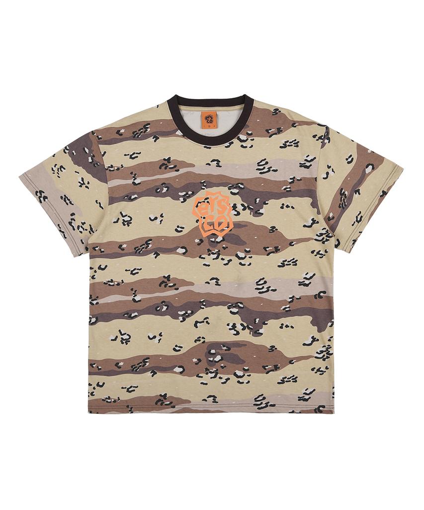 Ialeseuko Heart Logo Camo T-Shirt_Brown