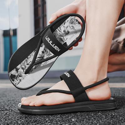 Fashion Outdoor Sandals Slippers Summer New Clip Foot Men Sandals Fashion Outdoor Casual Beach Shoes Breathable Lightweight Non-slip Sli