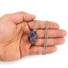 Irregular Natural Crystal Amethyst Rough Stone Pendant, Handmade Twisted Stone Necklace N651