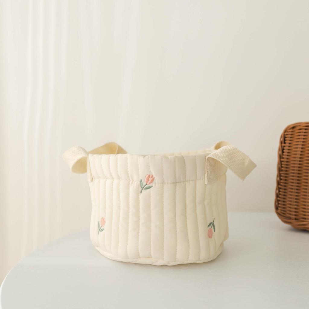 Multi-Purpose Baby Diaper and Toy Organizer Basket