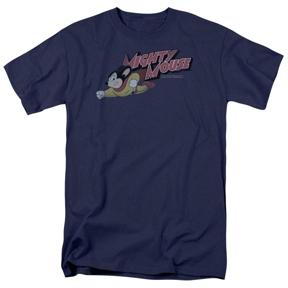 Mighty Mouse - Mighty Retro -  Unisex Short Sleeve Children s T-shirt - Blue 110