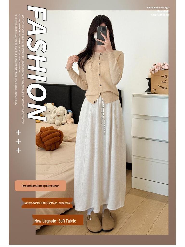 Women's Plus Size Quick-Dry Floral A-Line Midi Skirt - Trendy Summer Workwear 2026 Collection (Pumpkin)