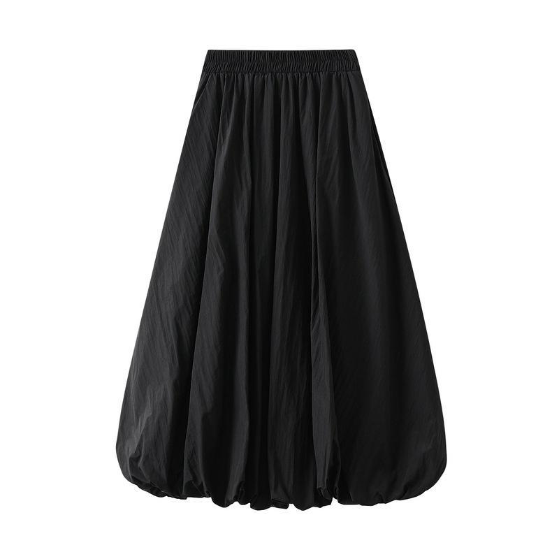 New High Waist Slimming Bud Lantern Dress Skirt Midi Skirt