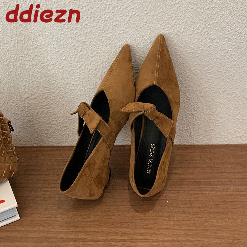 Fashion Fashion Low Heel Footwear Pointed Toe Ladies Pumps Shoes Female Slides Shallow Elegant Women Heeled Slip On Shoes