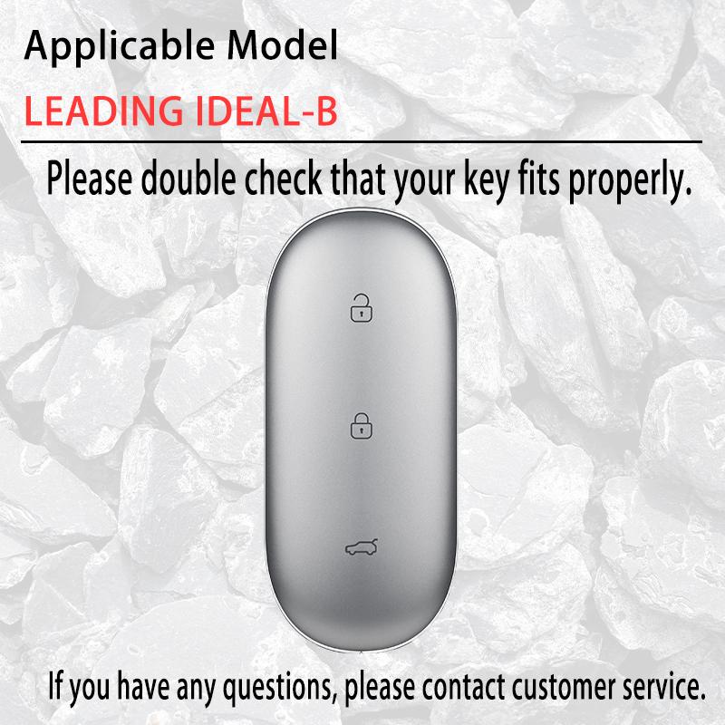 For Lixiang L9 L7 L8 L6 Key Fob Cover Leather Car Case Aluminum Buckle Alloy Keychain Accessories G4B7 Li Auto Inc