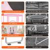 VEVOR 55" Kids Trampoline, 4.6FT Indoor Outdoor Trampoline, Mini Toddler Recreational Trampolinewith Safety Enclosure Net and Basketball Hoop