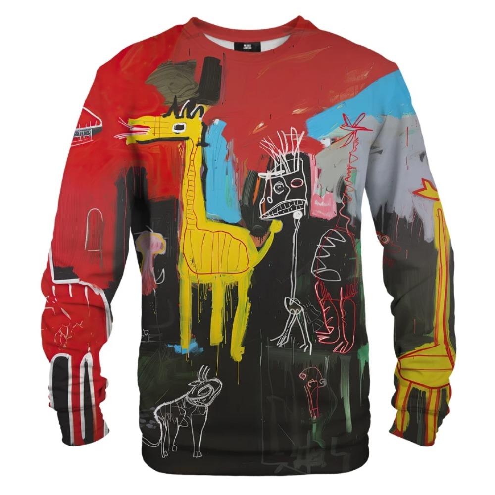 

Толстовка с принтом «Смог» для мужчин с рисунком животных и домашних животных, толстовка с длинными рукавами и круглым вырезом, свитера на весну и осень 6XL