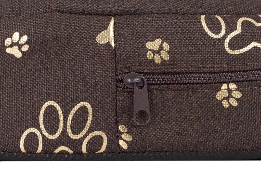 Oval Dog Cat Bed, Brown Velour XL 80X67