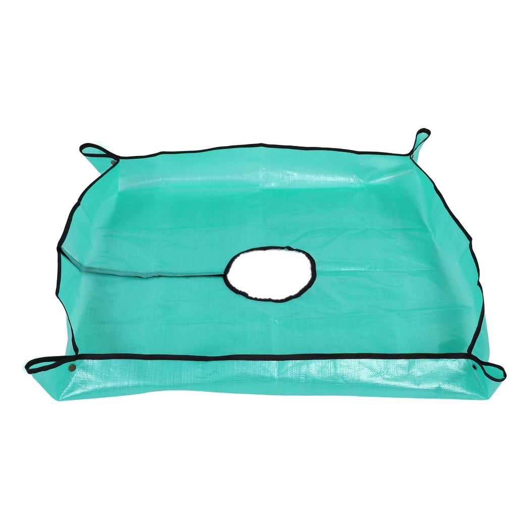 Landscape Tarp 7.8in Hole Water Proof Pruning Tarp with 4 Corner Buckle for Bush Shrub Tree Trimming
