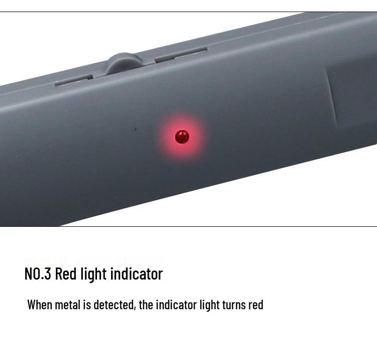 Vikbar handhållen metalldetektor med hög precision för utomhus- och tunnelbanebruk