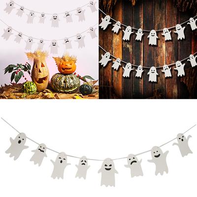 2026 Newest Halloween Party Cute Ghost Garlands Ghost Festival Party DIY Trick Or Treat Party Boo Happy Halloween Party Decor