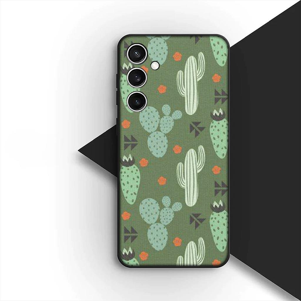 Cactus Wallpaper Phone Case for Samsung Galaxy S20 S22 S21 FE Ultra Plus A07 A17 A15 A16 A25 A57 A37 Protective Cover