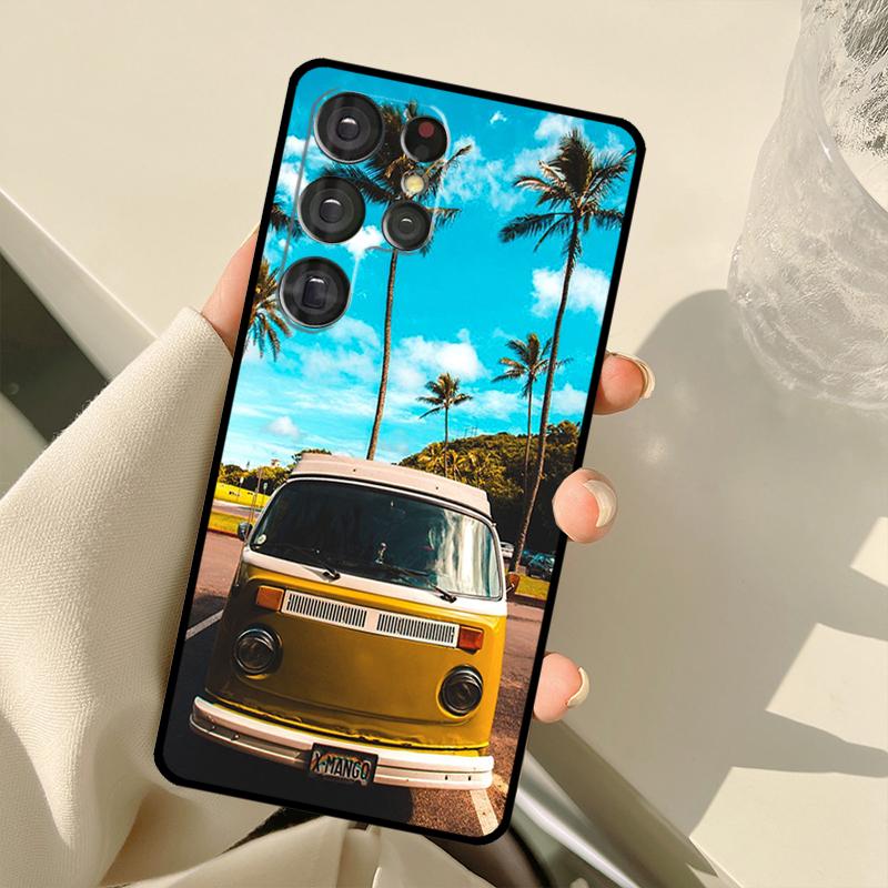 Combi Van Surf For Samsung Galaxy S22 Ultra S21 S20 FE S8 S9 S10 Note 10 Plus Note 20 Ultra Phone Case