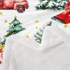 Christmas Throw Blanket Watercolor Red Truck Decor Fleece Blanket for Kids Teens Adults Green Xmas Trees Yellow Polka Dots Fuzzy