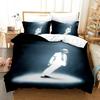 3D-gedrucktes Michael Jackson Bettwäsche-Set für Jungen und Mädchen, Einzel- und Doppelbettgröße, Bettbezug, Kissenbezug, Bett für Kinder und Erwachsene, Heimtextilien