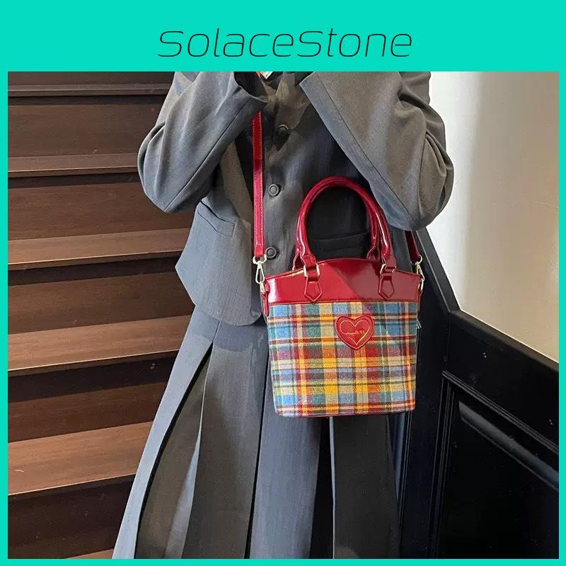 Fashion Splicing Checkered Pattern Women Casual Shoulder Bag For Casual Outings