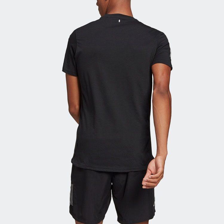adidas T Shirts Men's Black Crew Neck Moderate Straight Fit GP5803