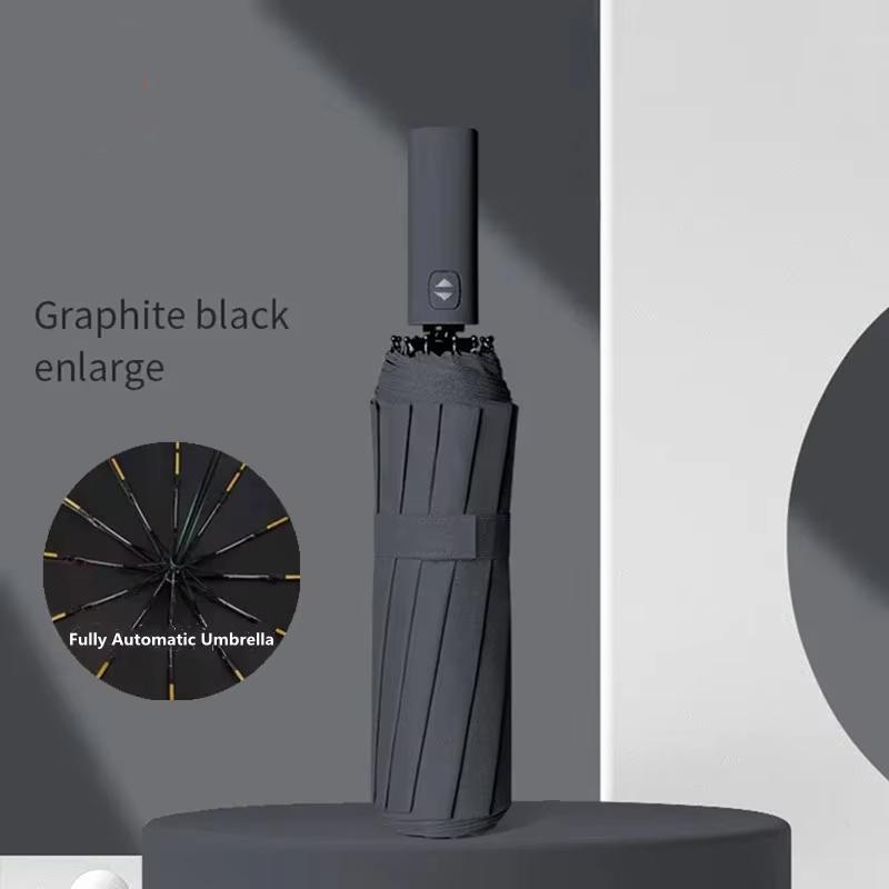 24 Bone Solid Color Automatic Umbrella Light Collapsible Large Format Outside Sunshade UV Protection Automatic Umbrella Hot Fit