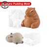 Cute Capybara Pudding Mold Mousse Silicone Mold Custard Mold Cake Mold Cartoon Capybara Cake Decoration Baking Bakery Tool