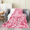 1pc Pink Western Cowboy Boots & Hats Print Flannel Blanket - Soft All-Season Cozy Throw for Bed, Couch, Camping & Travel