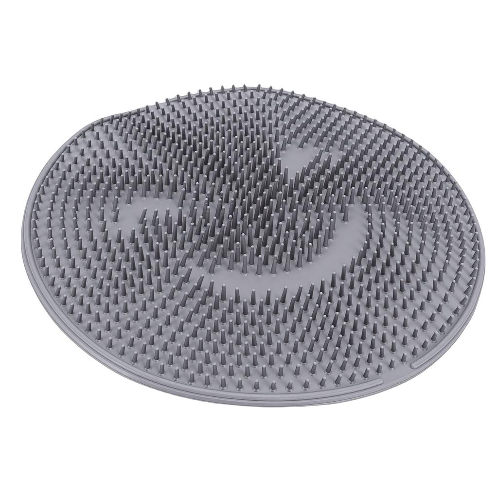 Foot Brush Massage Mat Non Slip Shower Foot Scrubber Cleaning Exfoliating Mat with Suction Cup Gray