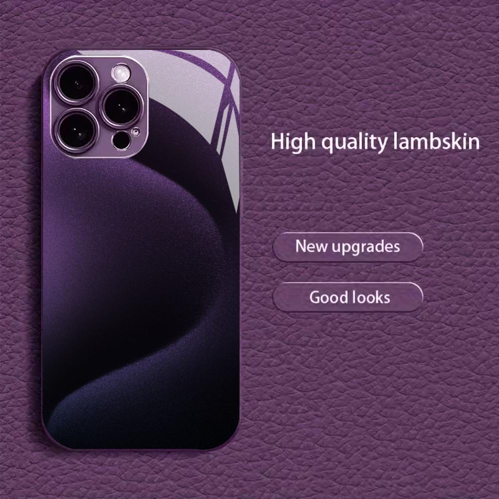 Sleek Purple Black Fluid for coque iphone for iphone 17 case Fashion Case fundas Glass for iPhone 17 16 15 14 13 12 pm Pro Plus