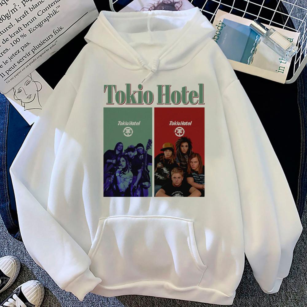 Tokio Hotel hoodies women funny graphic Korean style vintage pulls sweater female Kawaii clothing
