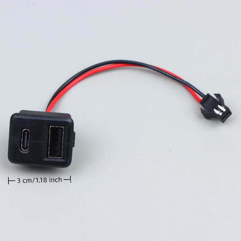 Double Layer Type-C Socket USB Female Base with Cable Connector 1/2/5Pcs for Reliable Device Connection and Charging