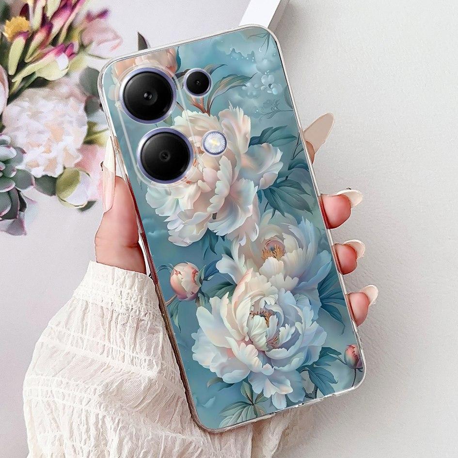 Pro pouzdro Xiaomi Redmi Note 13 Kryt Note 13 Pro Populární malovaný květinový měkký silikonový kryt na telefon Pro Redmi Note13 Pro 4G 5G Funda