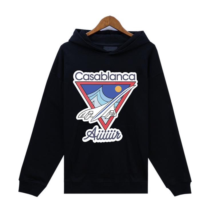 Unisex Trendy European & American Loopback Hooded Sweatshirts - Autumn/Winter, Featuring Loose Casablanca Style