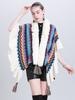 Imitation Cashmere Elegant Women Scarf Winter Ladies Fur Collar Striped Poncho Warm Female Capa Para Mujer Pashmina Wrap Shawl