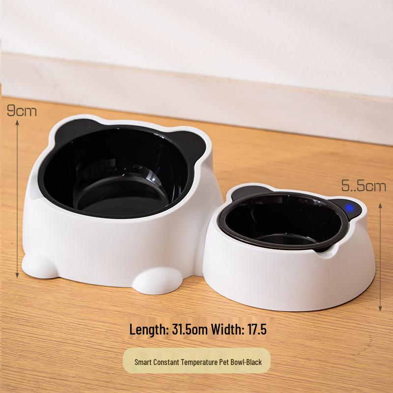 

Ceramic Anti-Spill Temperature-Regulating Pet Bowl - Slanted Design for Cats and Dogs