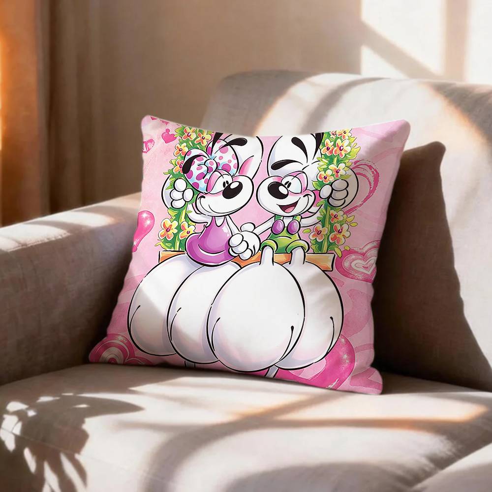 CuteWhimsical DDiddl Mouse Pillow Case Pattern Printed Pillowcase For Living Room Sofa Cushion Cover