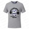 Funny Panda Gym Print T-Shirt Summer Tees for Men Women O-neck Casual Short Sleeve Weightlifting Installing Muscles Fashion Tops