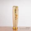 European-Style 60cm Floor-Standing Large Ceramic Vase for Living Room or Entrance Hall - Golden Flower Arrangement Decor