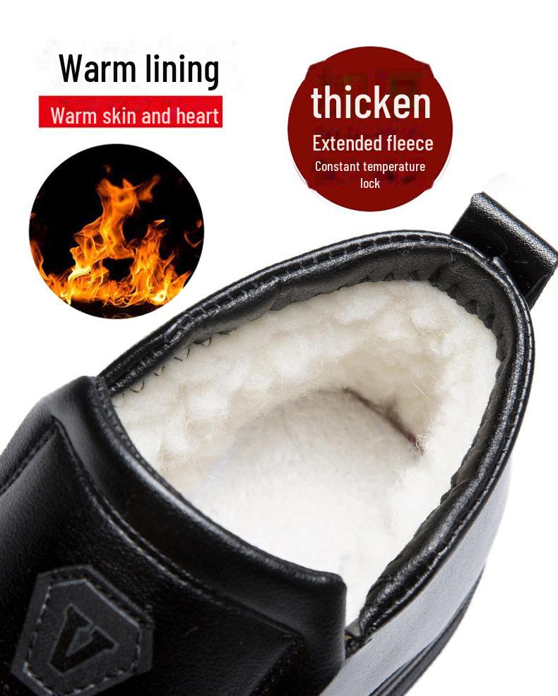 Men's High Top Winter Warm Leather Snow Boots