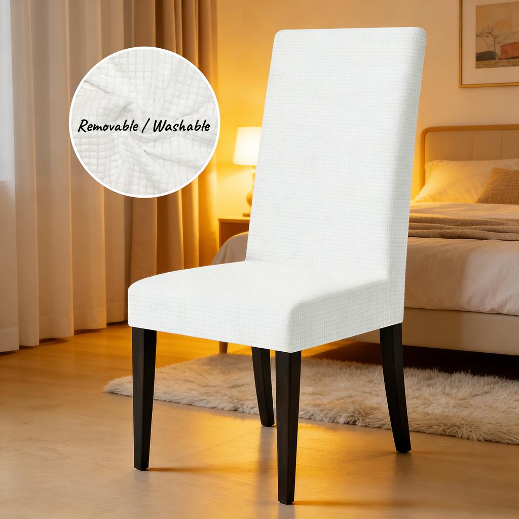 1PC Oversized Stretch High Back Dining Chair Covers Fashion Removable Spandex Protector Kitchen Thickened Soft Chair Cover