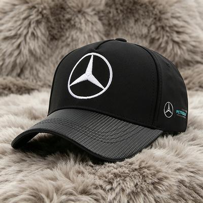EJG4   High Texture Embroidery Baseball Hat Outdoor Sports Adjustable Sunscreen Hat For Mercedes Benz C E S Class GLC GLE GLS Sticker