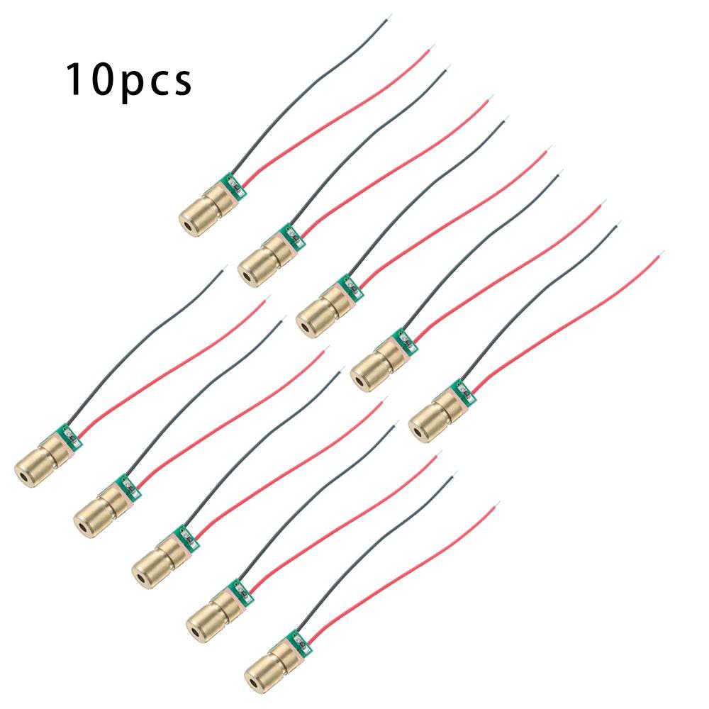 1/3/5/10Pcs Adjustable Lasers Dot Diode Module 650nm 6mm 3V Laser Diodes High Quality Line Laser Module Mini Copper Head