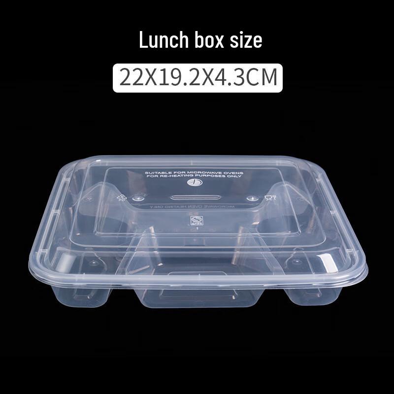 Disposable PP 4-Compartment Lunch Box Set